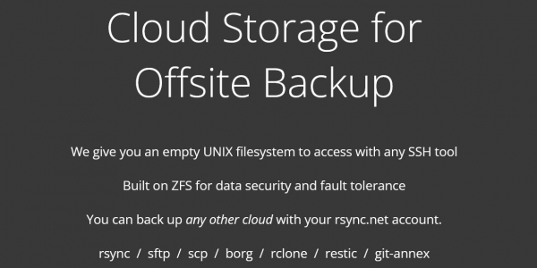 Rok zkušeností s rsync.net: spolehlivé cloudové úložiště pro naše terciální zálohy